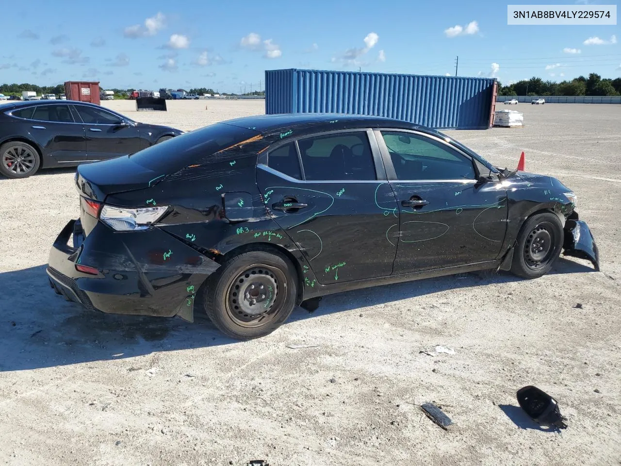 2020 Nissan Sentra S VIN: 3N1AB8BV4LY229574 Lot: 72516574