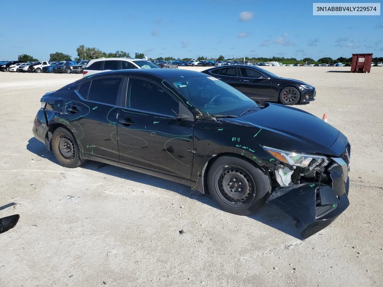 2020 Nissan Sentra S VIN: 3N1AB8BV4LY229574 Lot: 72516574