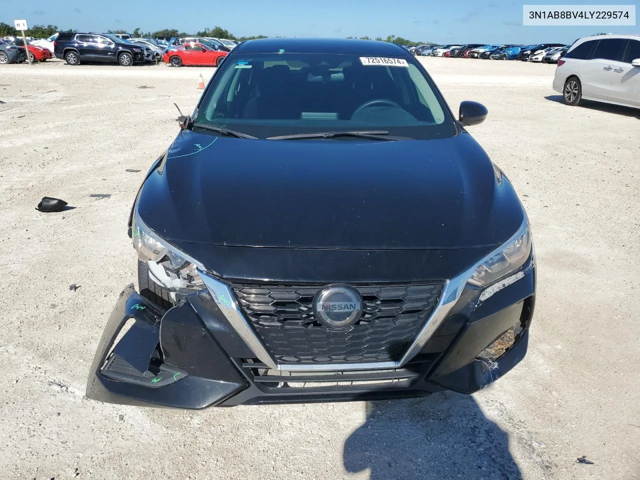 2020 Nissan Sentra S VIN: 3N1AB8BV4LY229574 Lot: 72516574