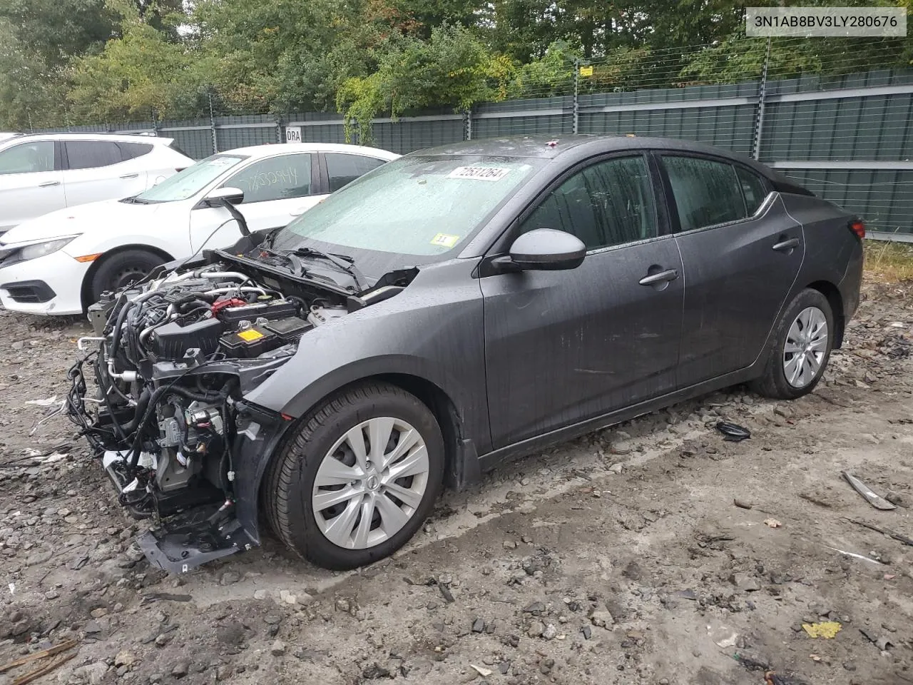 2020 Nissan Sentra S VIN: 3N1AB8BV3LY280676 Lot: 72531264