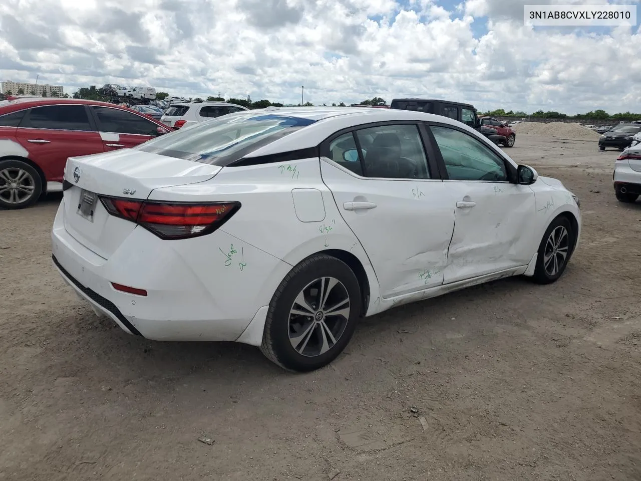 2020 Nissan Sentra Sv VIN: 3N1AB8CVXLY228010 Lot: 72736644