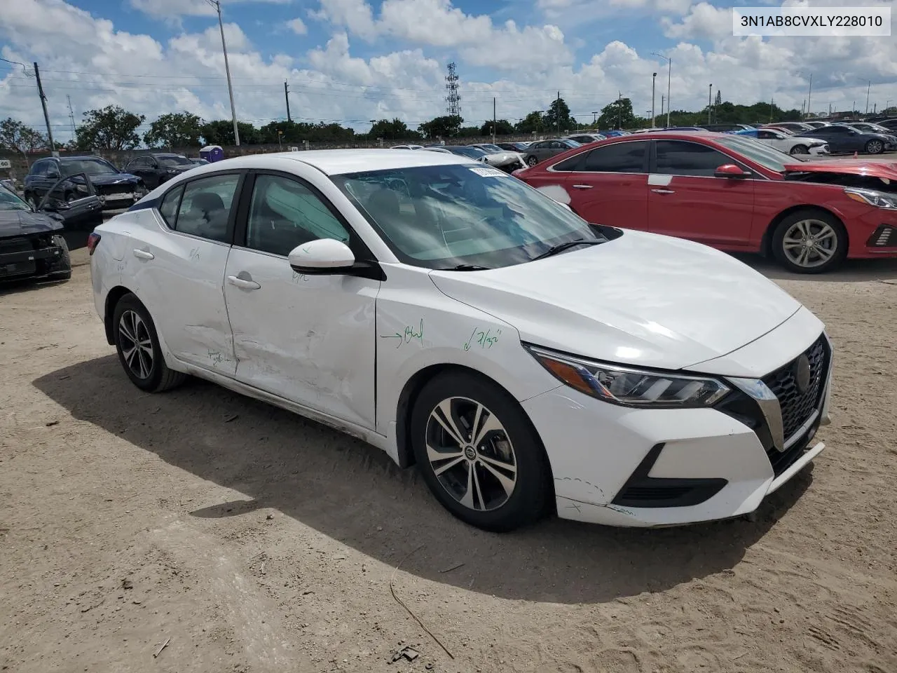 2020 Nissan Sentra Sv VIN: 3N1AB8CVXLY228010 Lot: 72736644