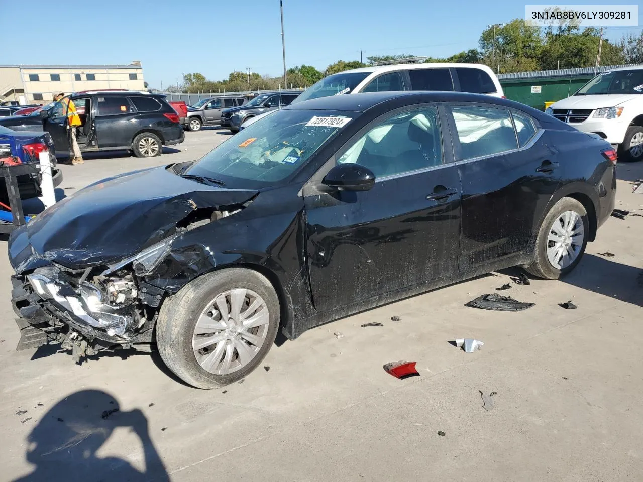 2020 Nissan Sentra S VIN: 3N1AB8BV6LY309281 Lot: 72817924