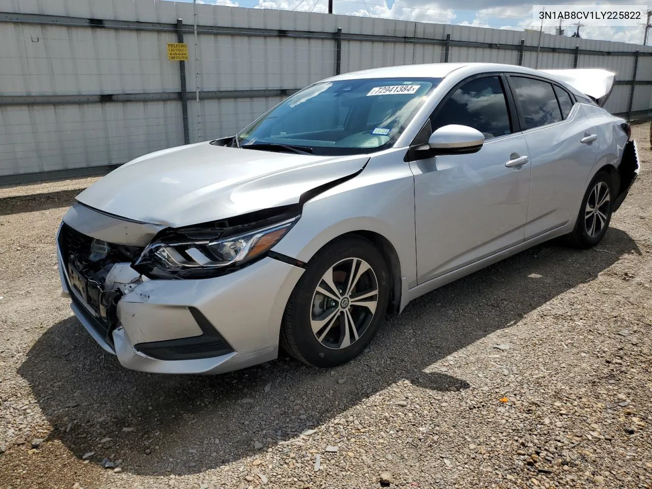 2020 Nissan Sentra Sv VIN: 3N1AB8CV1LY225822 Lot: 72941384