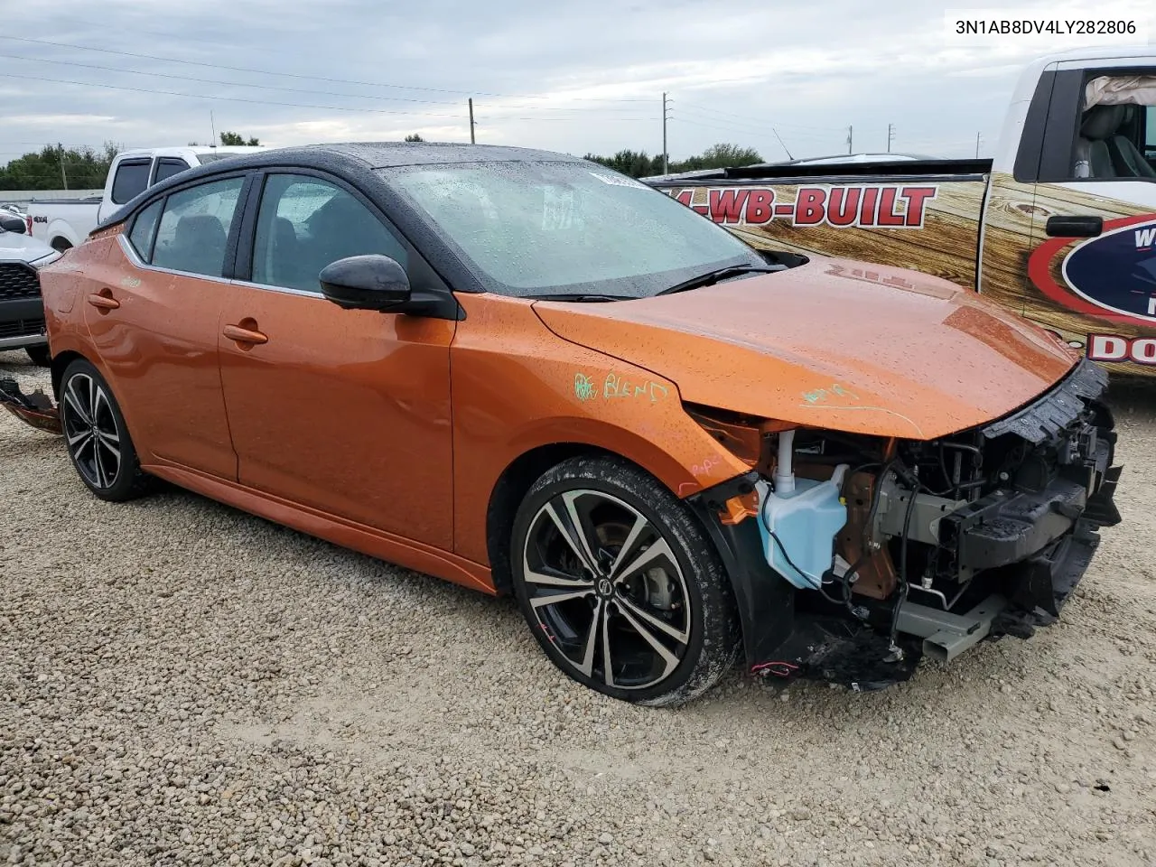 2020 Nissan Sentra Sr VIN: 3N1AB8DV4LY282806 Lot: 73081574