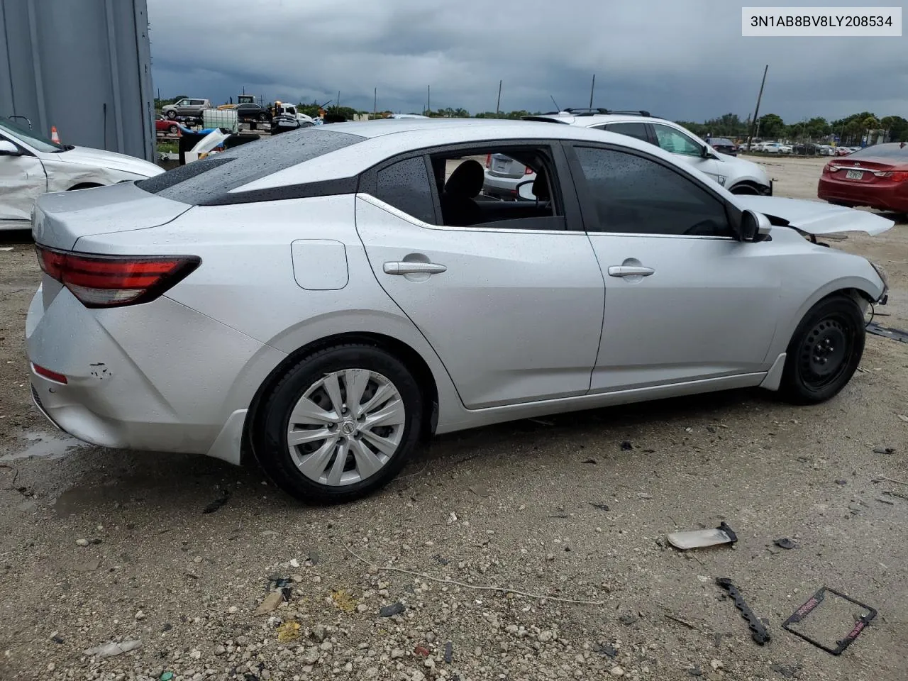 2020 Nissan Sentra S VIN: 3N1AB8BV8LY208534 Lot: 73180544