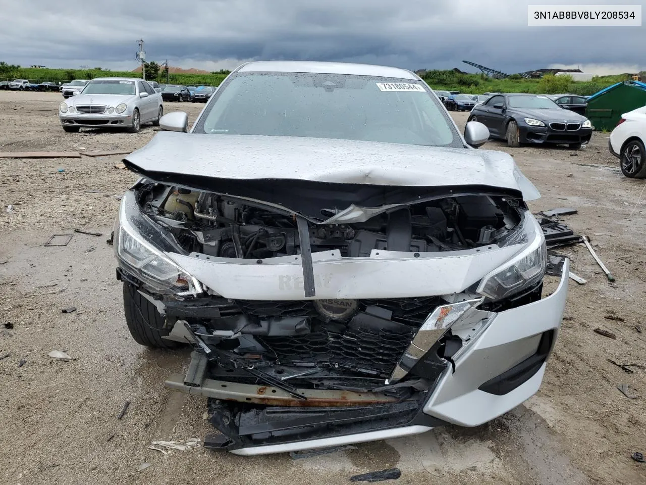 2020 Nissan Sentra S VIN: 3N1AB8BV8LY208534 Lot: 73180544