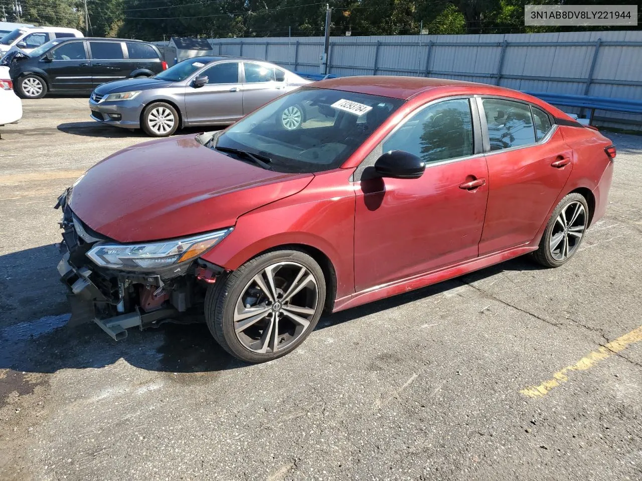 2020 Nissan Sentra Sr VIN: 3N1AB8DV8LY221944 Lot: 73293764