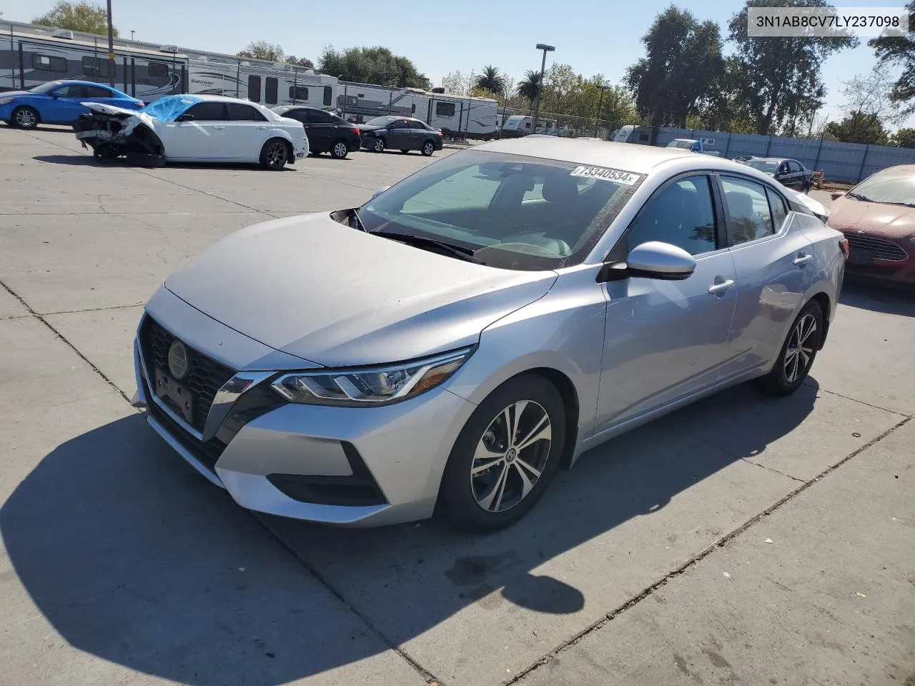 2020 Nissan Sentra Sv VIN: 3N1AB8CV7LY237098 Lot: 73340534