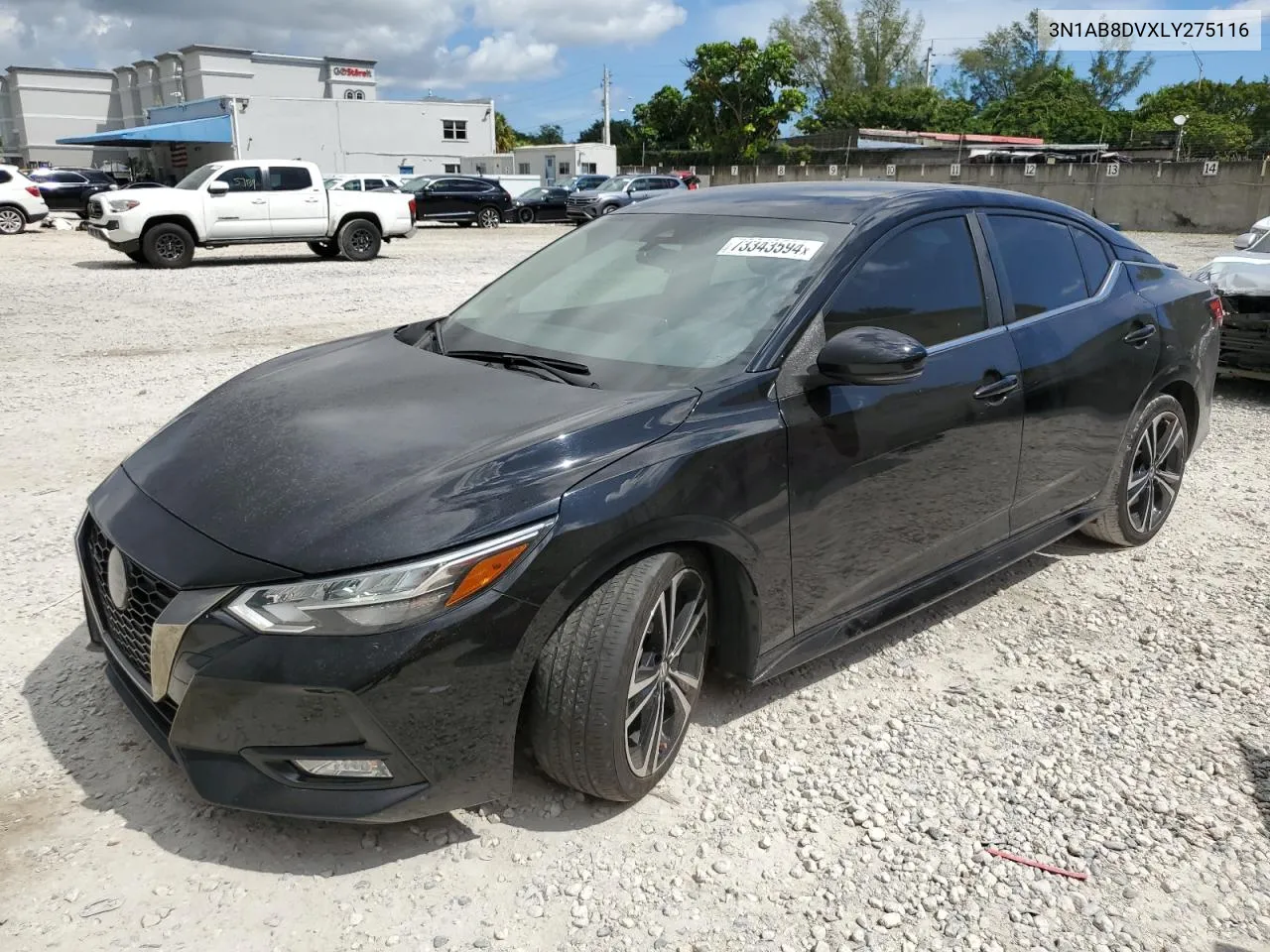 2020 Nissan Sentra Sr VIN: 3N1AB8DVXLY275116 Lot: 73343594