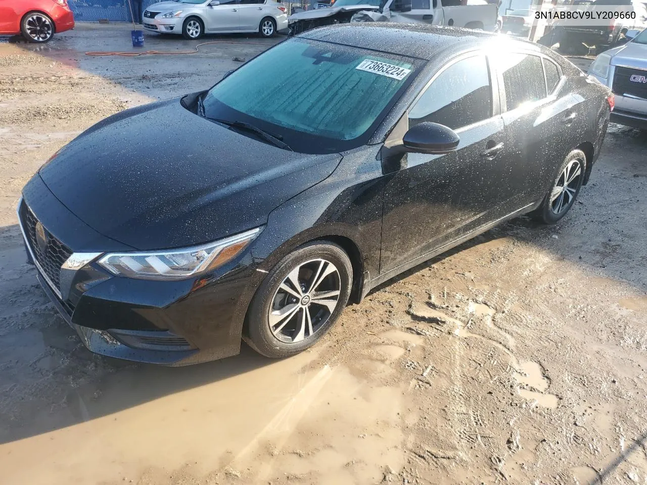 2020 Nissan Sentra Sv VIN: 3N1AB8CV9LY209660 Lot: 73663224