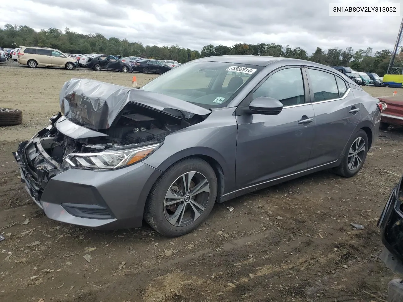 2020 Nissan Sentra Sv VIN: 3N1AB8CV2LY313052 Lot: 73852514