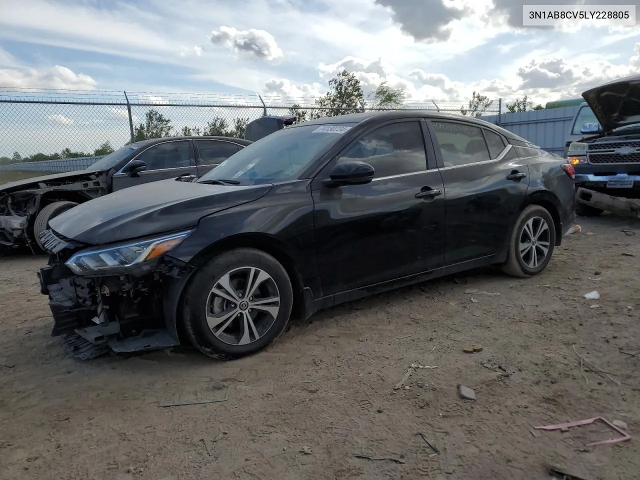 2020 Nissan Sentra Sv VIN: 3N1AB8CV5LY228805 Lot: 74130734