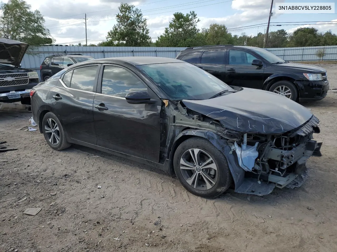 2020 Nissan Sentra Sv VIN: 3N1AB8CV5LY228805 Lot: 74130734