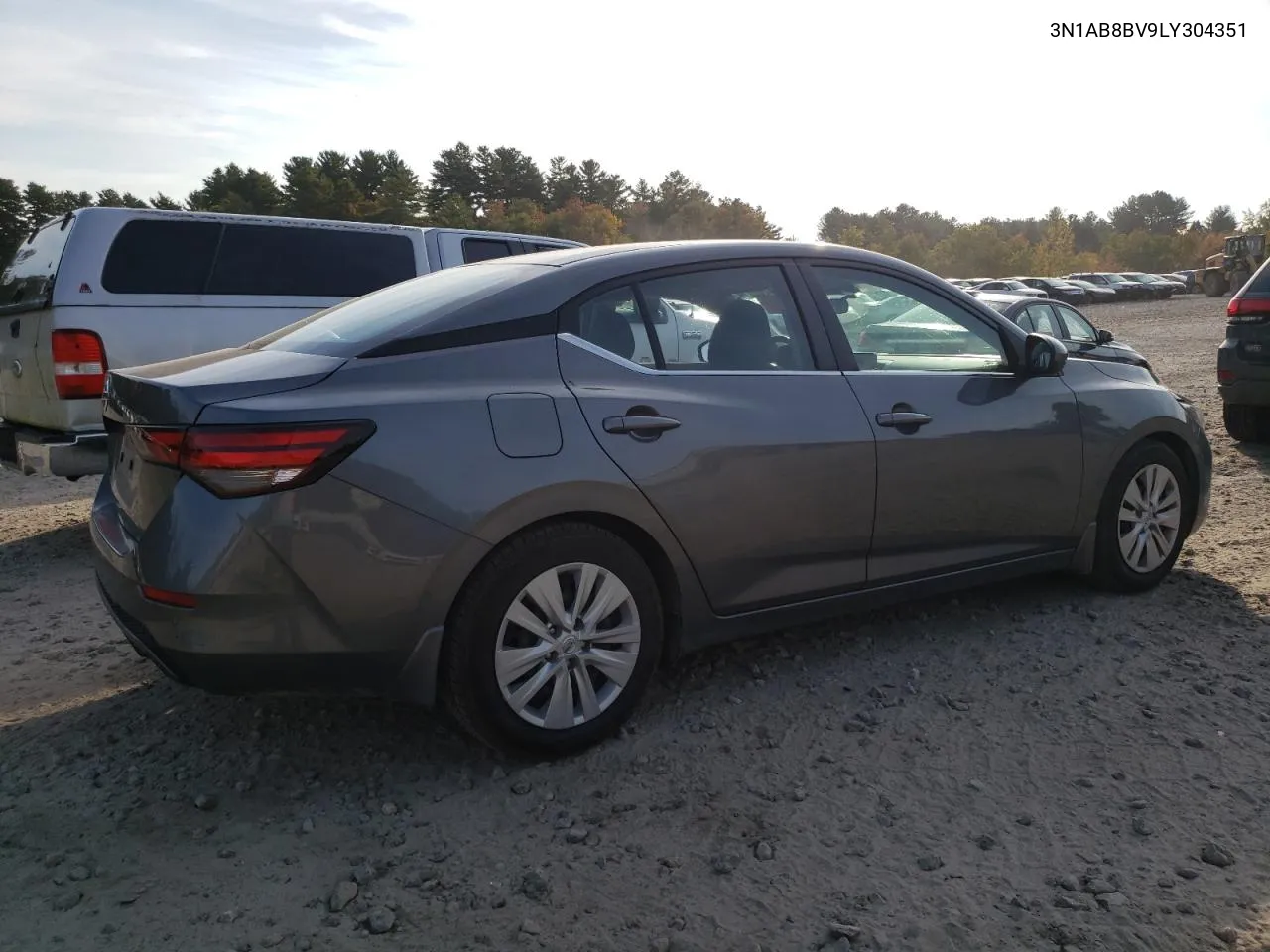 2020 Nissan Sentra S VIN: 3N1AB8BV9LY304351 Lot: 74202774