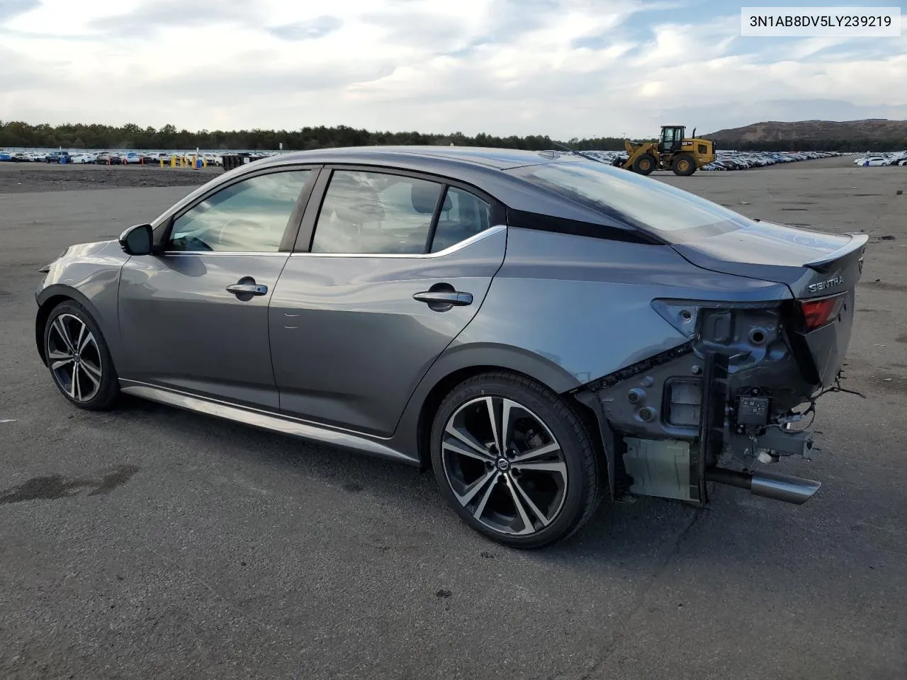 2020 Nissan Sentra Sr VIN: 3N1AB8DV5LY239219 Lot: 74263254