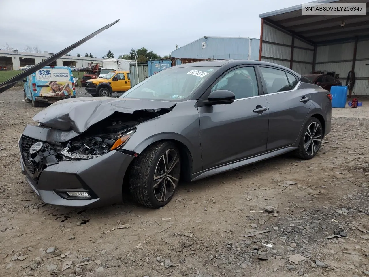 2020 Nissan Sentra Sr VIN: 3N1AB8DV3LY206347 Lot: 74374524