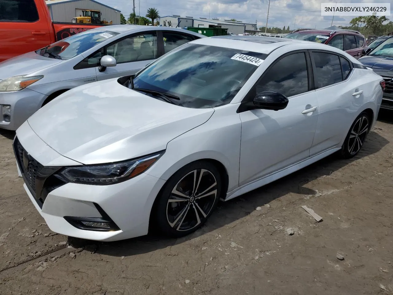 2020 Nissan Sentra Sr VIN: 3N1AB8DVXLY246229 Lot: 74454424