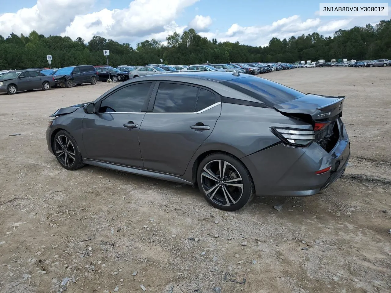 2020 Nissan Sentra Sr VIN: 3N1AB8DV0LY308012 Lot: 74525704