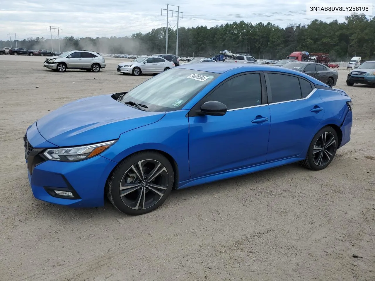 2020 Nissan Sentra Sr VIN: 3N1AB8DV8LY258198 Lot: 74628564