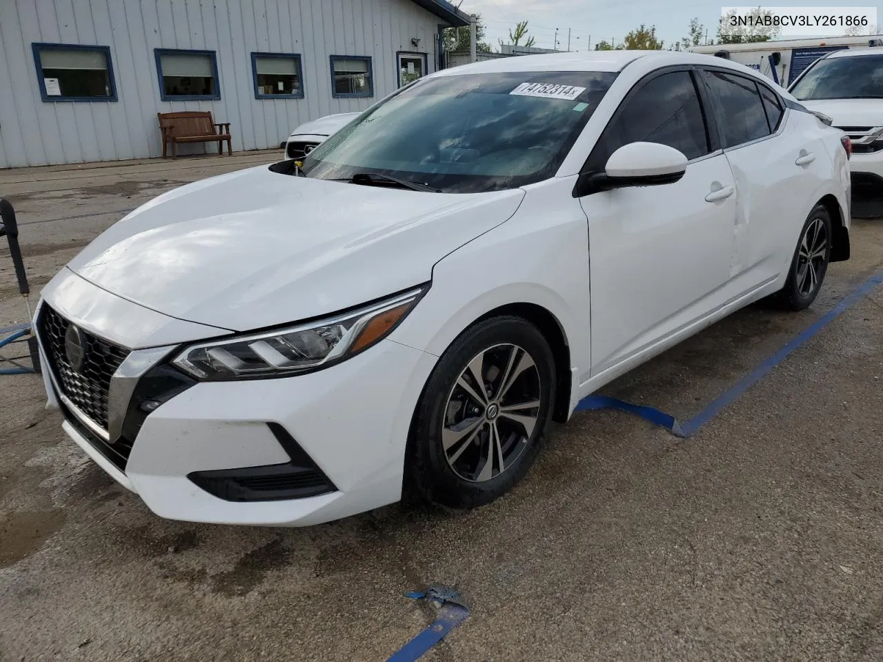 2020 Nissan Sentra Sv VIN: 3N1AB8CV3LY261866 Lot: 74752314