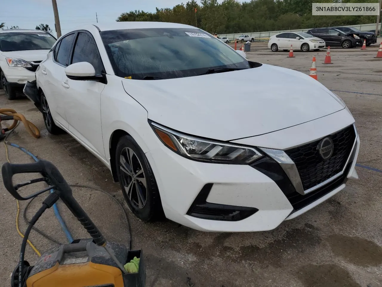 2020 Nissan Sentra Sv VIN: 3N1AB8CV3LY261866 Lot: 74752314