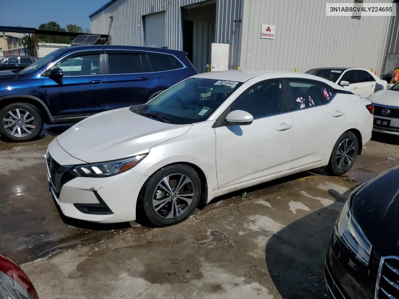 2020 Nissan Sentra Sv VIN: 3N1AB8CV4LY224695 Lot: 75014944