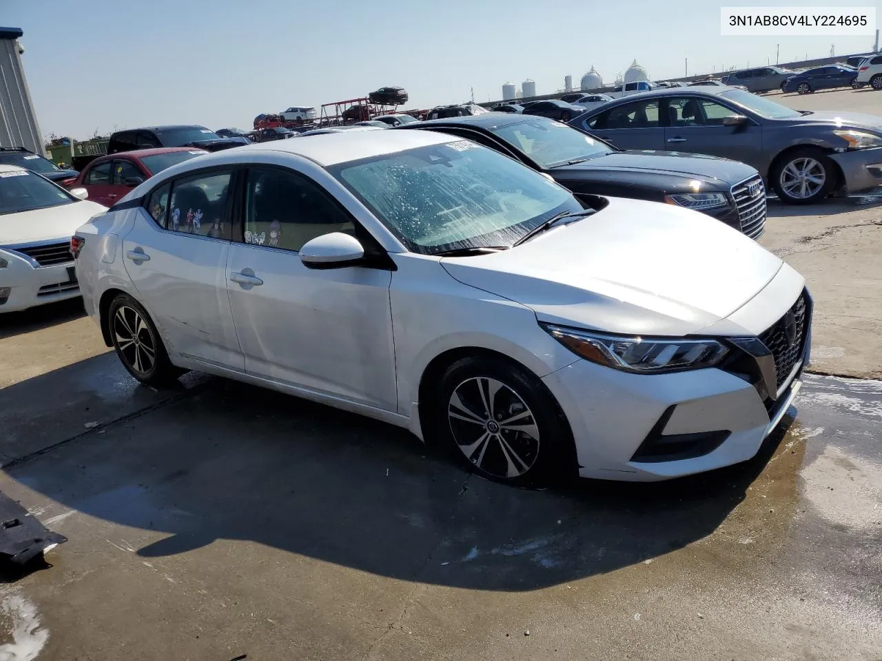 2020 Nissan Sentra Sv VIN: 3N1AB8CV4LY224695 Lot: 75014944