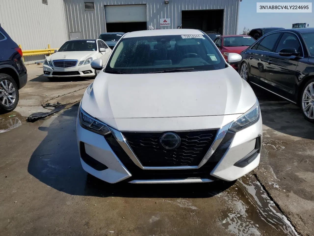 2020 Nissan Sentra Sv VIN: 3N1AB8CV4LY224695 Lot: 75014944