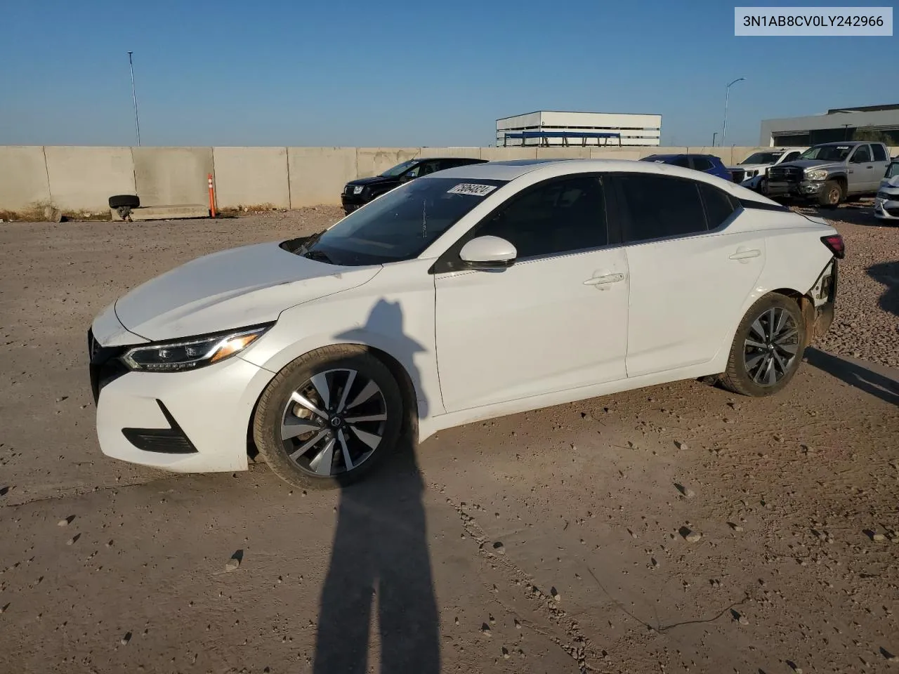 2020 Nissan Sentra Sv VIN: 3N1AB8CV0LY242966 Lot: 75064824