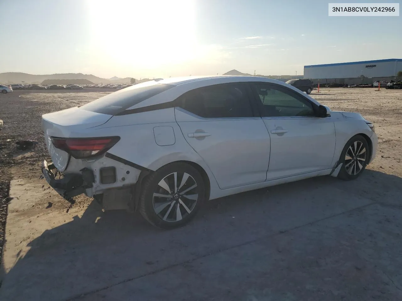 2020 Nissan Sentra Sv VIN: 3N1AB8CV0LY242966 Lot: 75064824