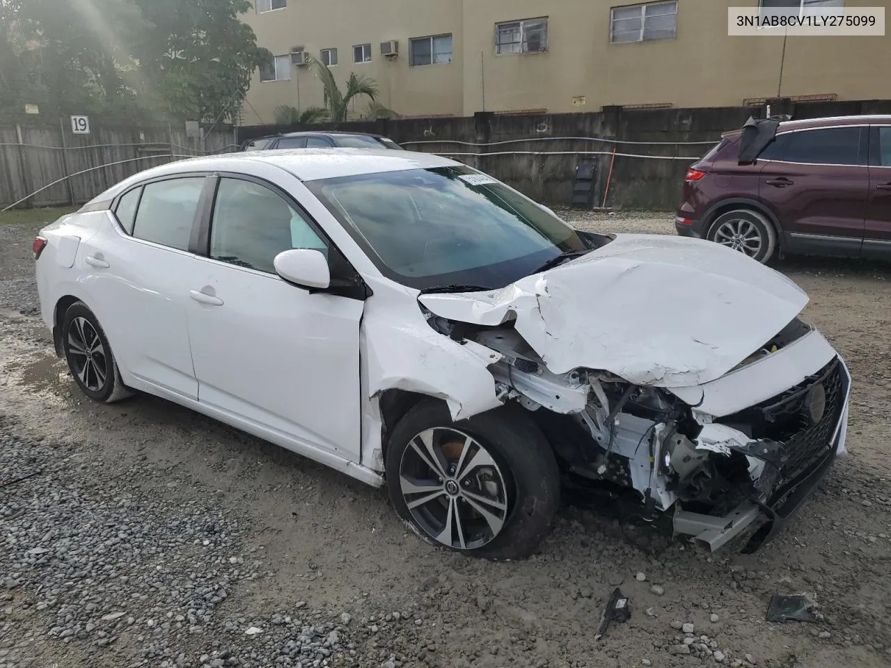 2020 Nissan Sentra Sv VIN: 3N1AB8CV1LY275099 Lot: 75167474