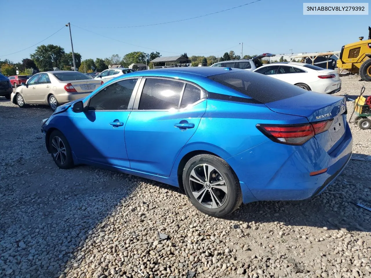 2020 Nissan Sentra Sv VIN: 3N1AB8CV8LY279392 Lot: 75193474