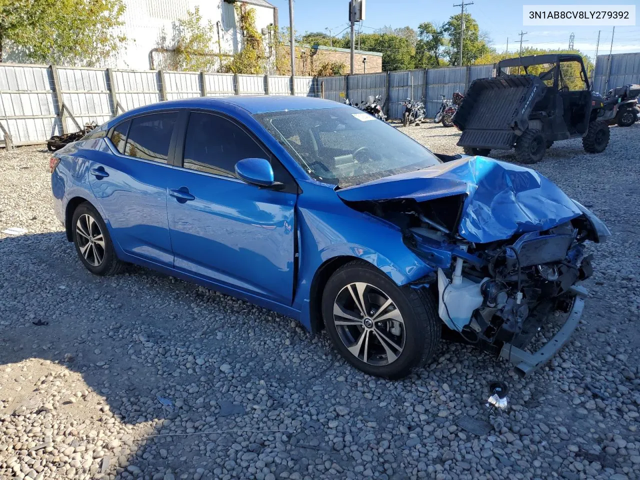 2020 Nissan Sentra Sv VIN: 3N1AB8CV8LY279392 Lot: 75193474