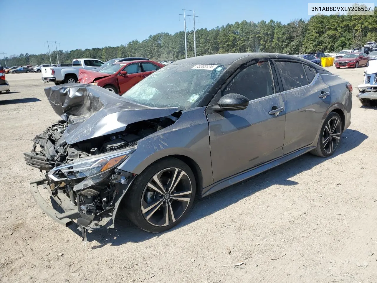 2020 Nissan Sentra Sr VIN: 3N1AB8DVXLY206507 Lot: 75295124