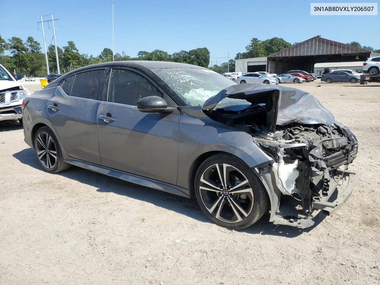 2020 Nissan Sentra Sr VIN: 3N1AB8DVXLY206507 Lot: 75295124