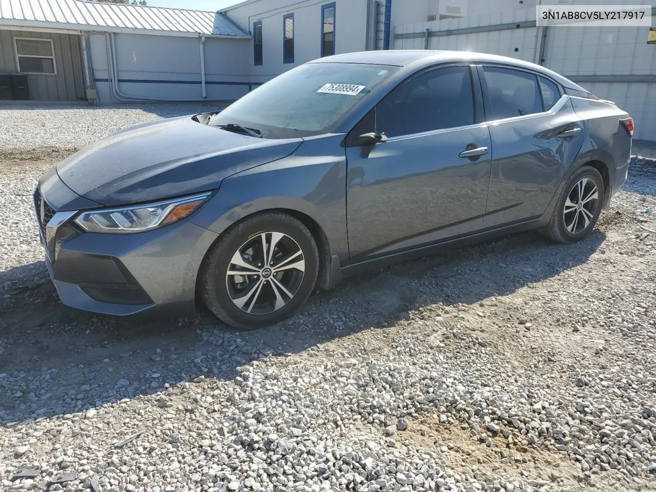 2020 Nissan Sentra Sv VIN: 3N1AB8CV5LY217917 Lot: 75308994