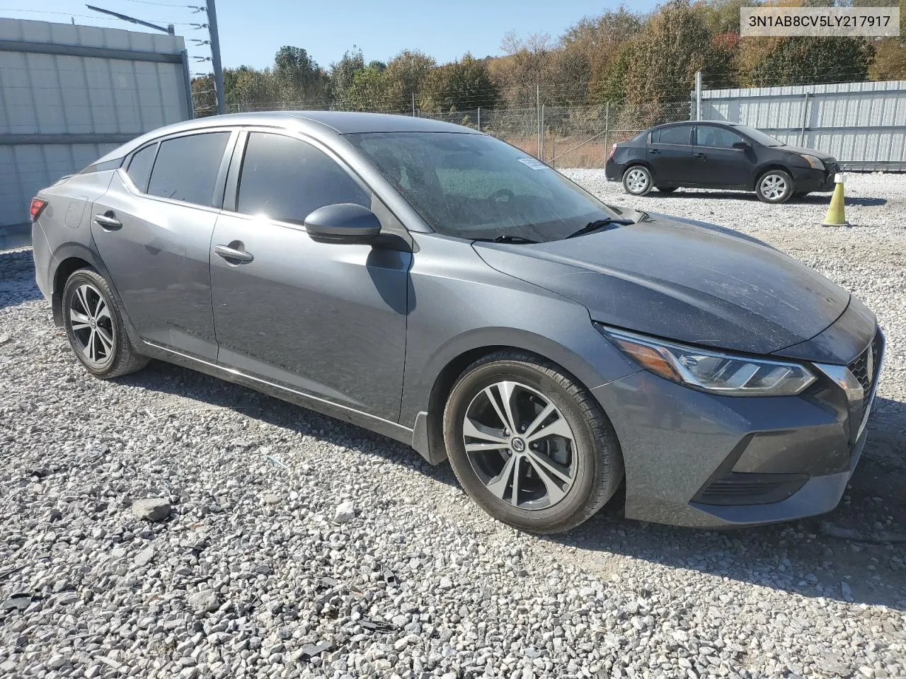 2020 Nissan Sentra Sv VIN: 3N1AB8CV5LY217917 Lot: 75308994