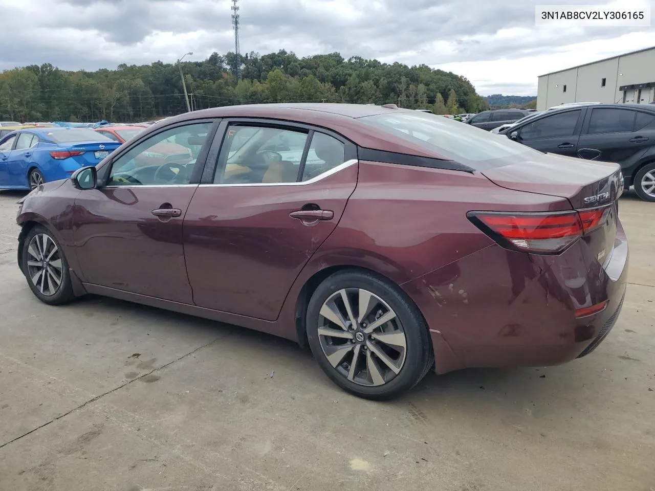 2020 Nissan Sentra Sv VIN: 3N1AB8CV2LY306165 Lot: 75837784