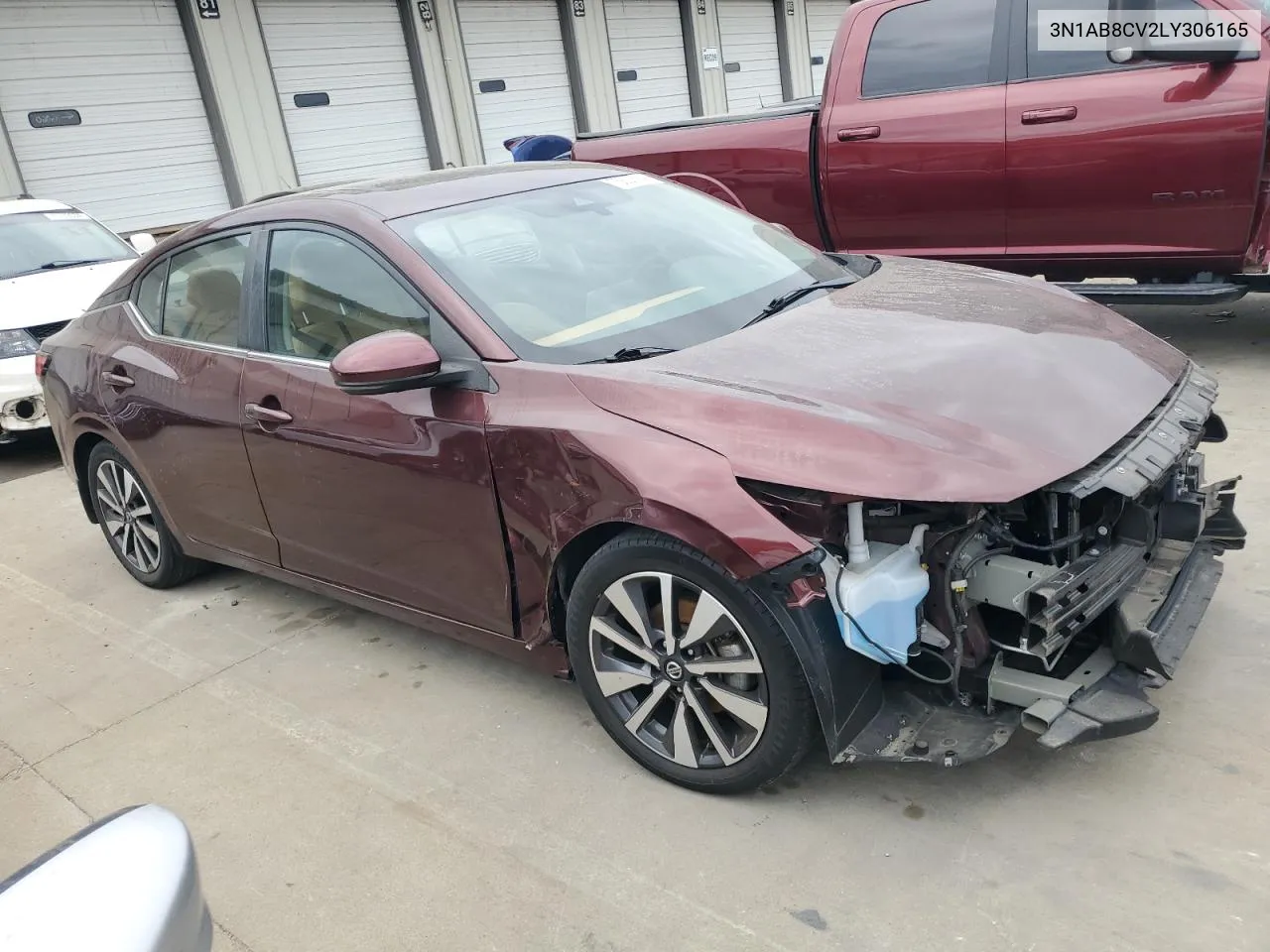 2020 Nissan Sentra Sv VIN: 3N1AB8CV2LY306165 Lot: 75837784