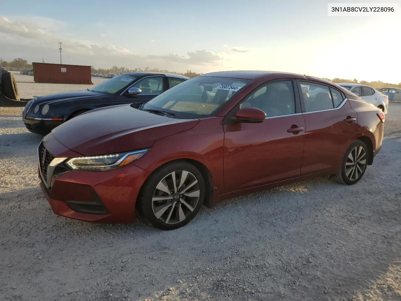 2020 Nissan Sentra Sv VIN: 3N1AB8CV2LY228096 Lot: 75907544