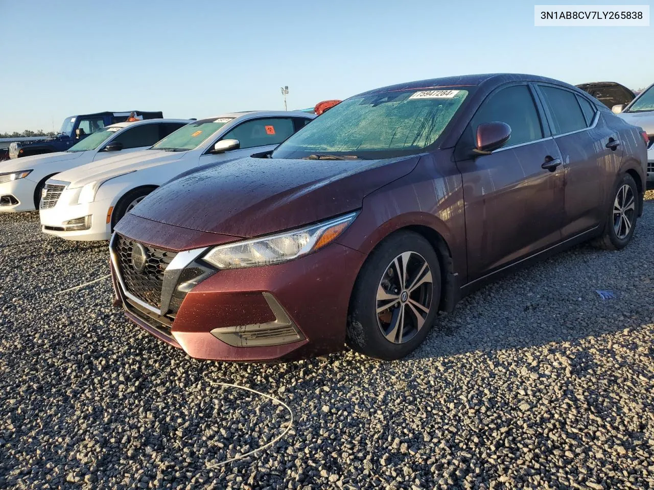 2020 Nissan Sentra Sv VIN: 3N1AB8CV7LY265838 Lot: 75947284