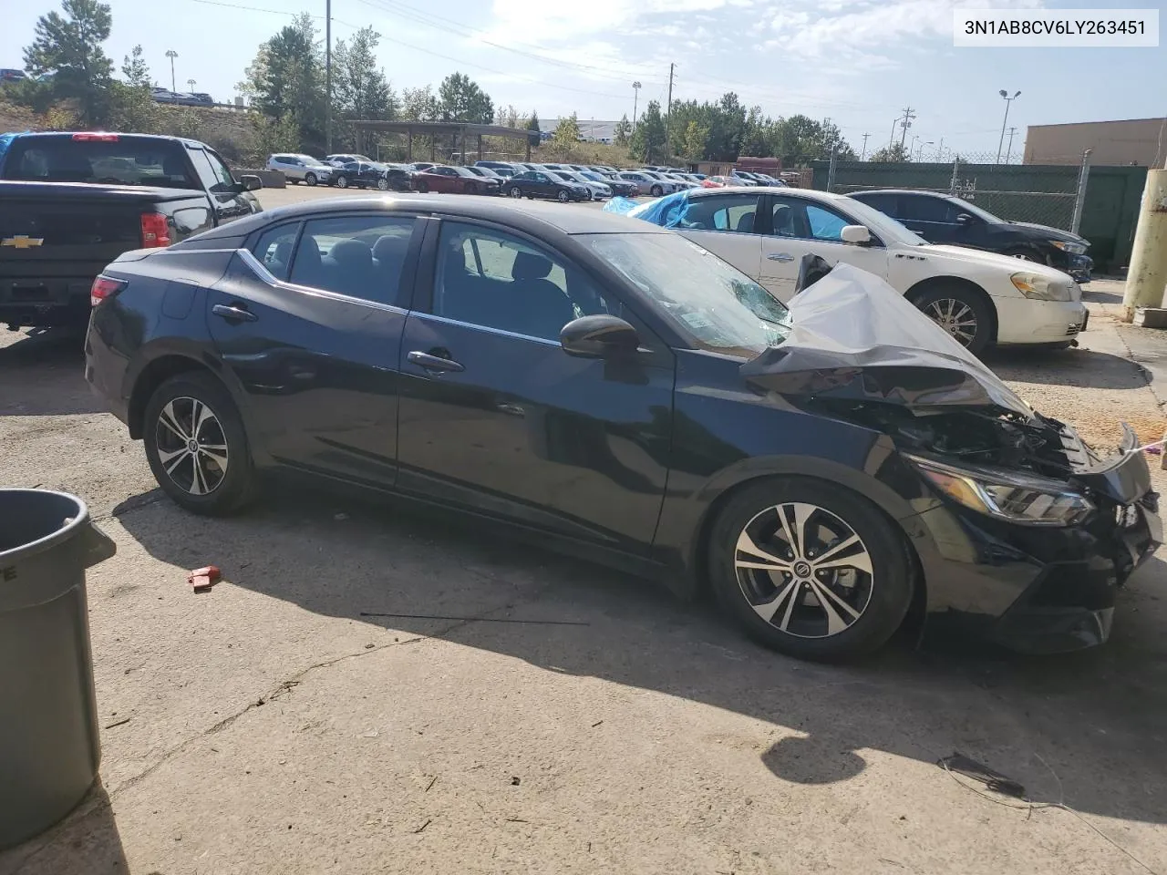 2020 Nissan Sentra Sv VIN: 3N1AB8CV6LY263451 Lot: 76026764