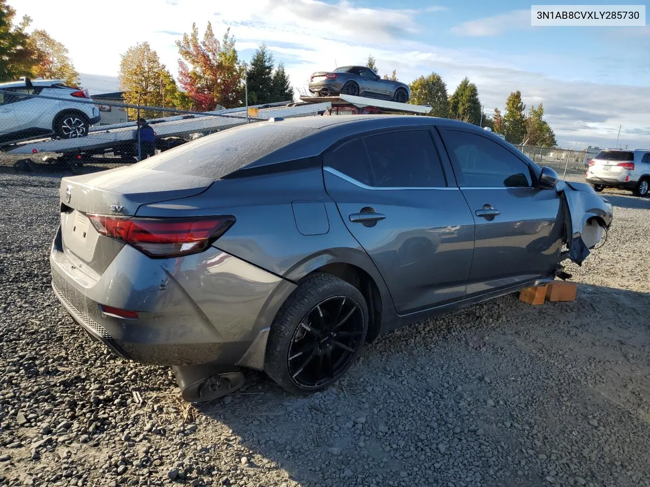 2020 Nissan Sentra Sv VIN: 3N1AB8CVXLY285730 Lot: 76046954