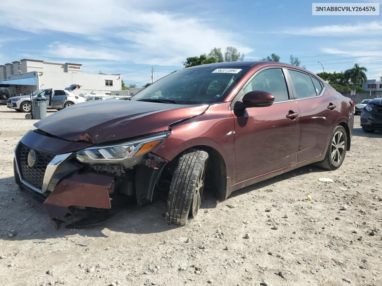 2020 Nissan Sentra Sv VIN: 3N1AB8CV9LY264576 Lot: 76227394