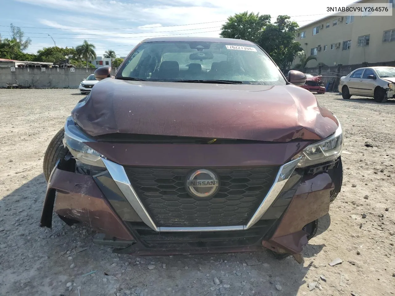 2020 Nissan Sentra Sv VIN: 3N1AB8CV9LY264576 Lot: 76227394