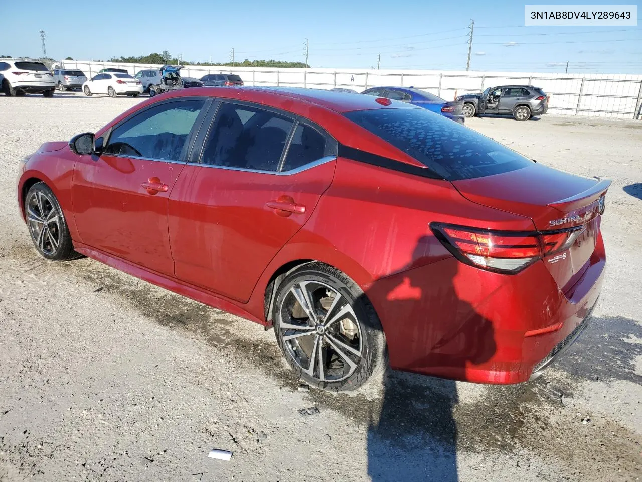 2020 Nissan Sentra Sr VIN: 3N1AB8DV4LY289643 Lot: 76299814