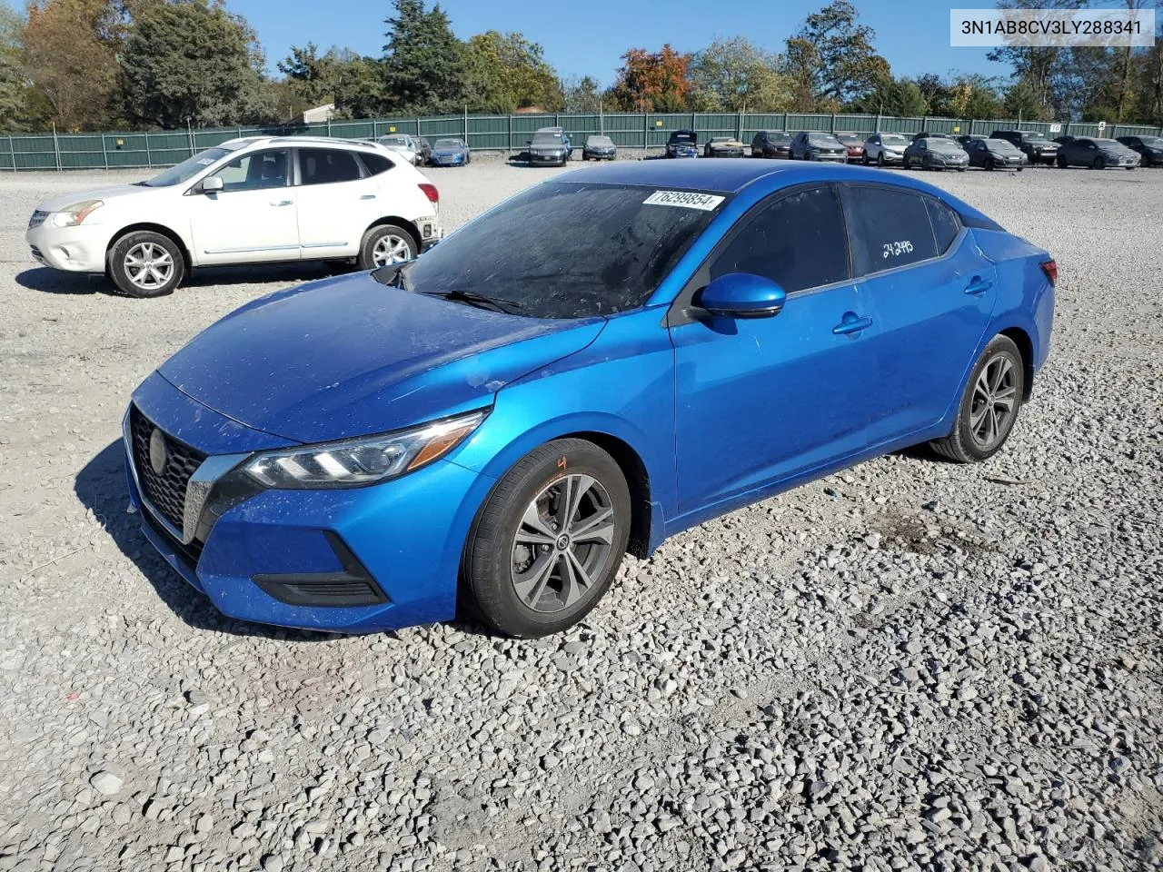 2020 Nissan Sentra Sv VIN: 3N1AB8CV3LY288341 Lot: 76299854