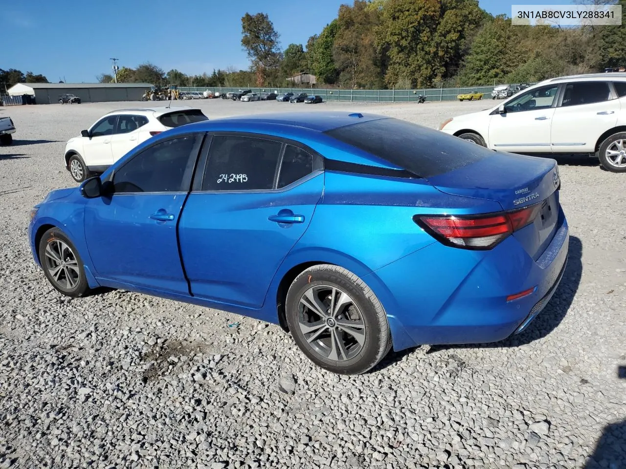 2020 Nissan Sentra Sv VIN: 3N1AB8CV3LY288341 Lot: 76299854