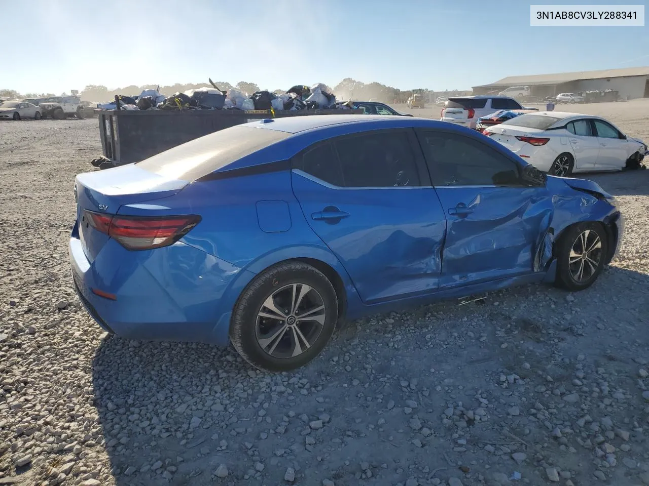 2020 Nissan Sentra Sv VIN: 3N1AB8CV3LY288341 Lot: 76299854